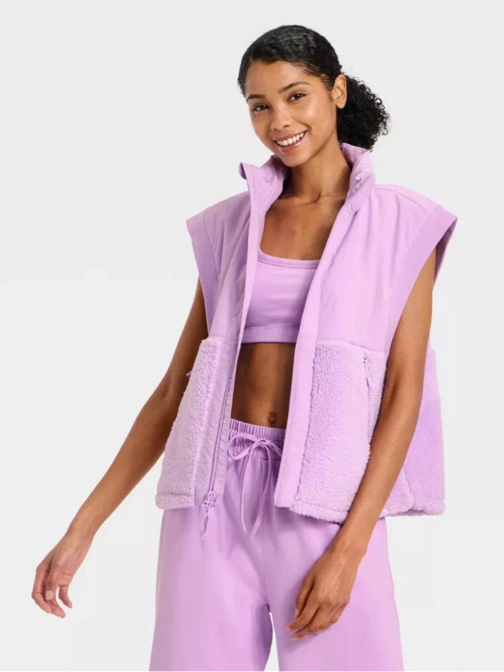 JoyLab Lavender Boxy Fit Vest